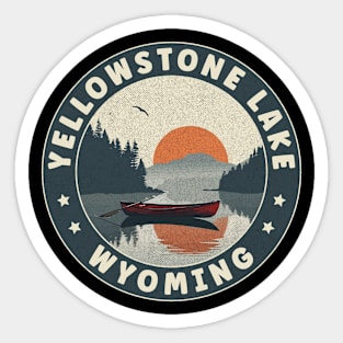 Yellowstone Lake Wyoming Sunset Sticker